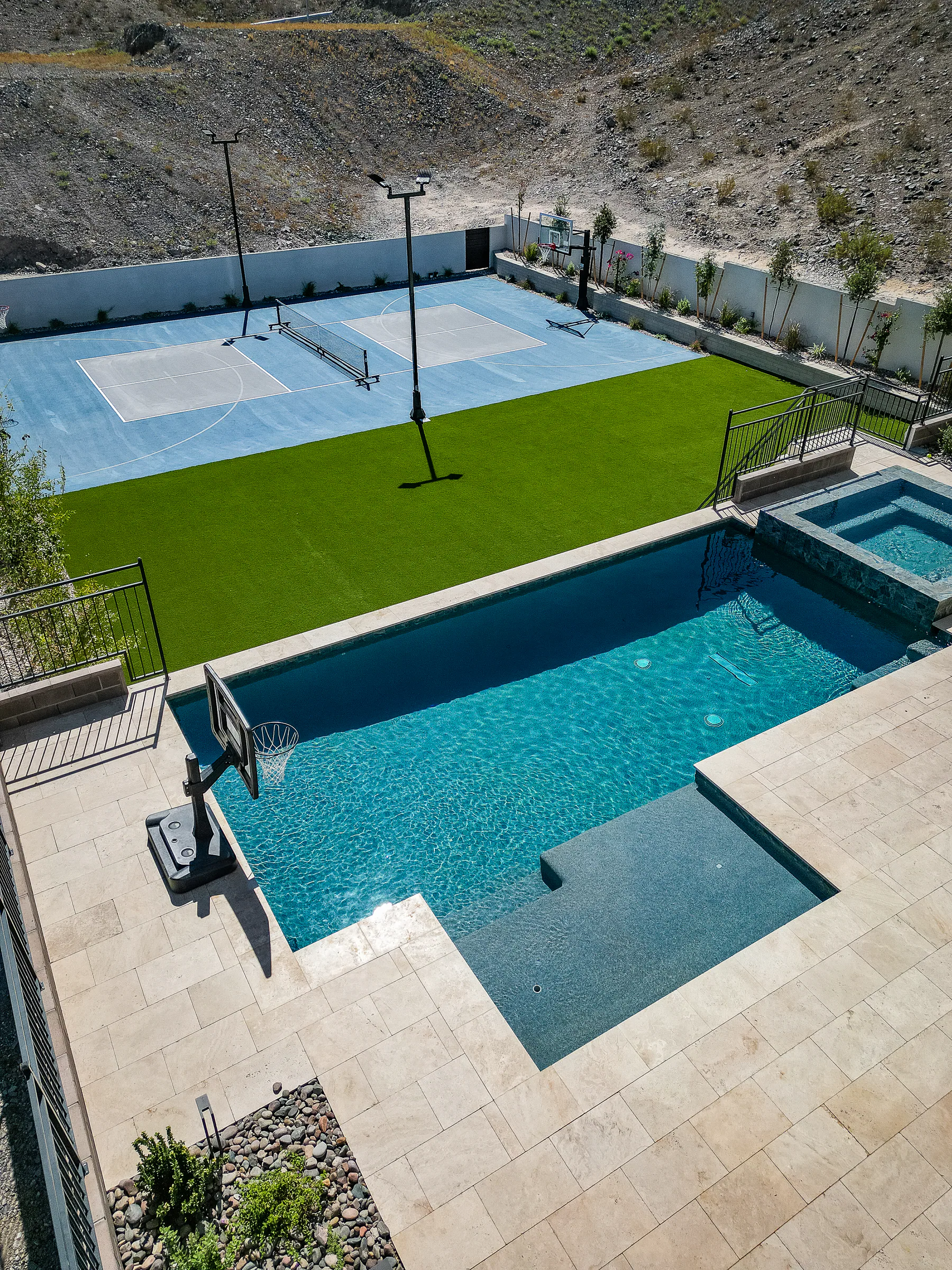 Austin finished pool and outdoor living project, view 3