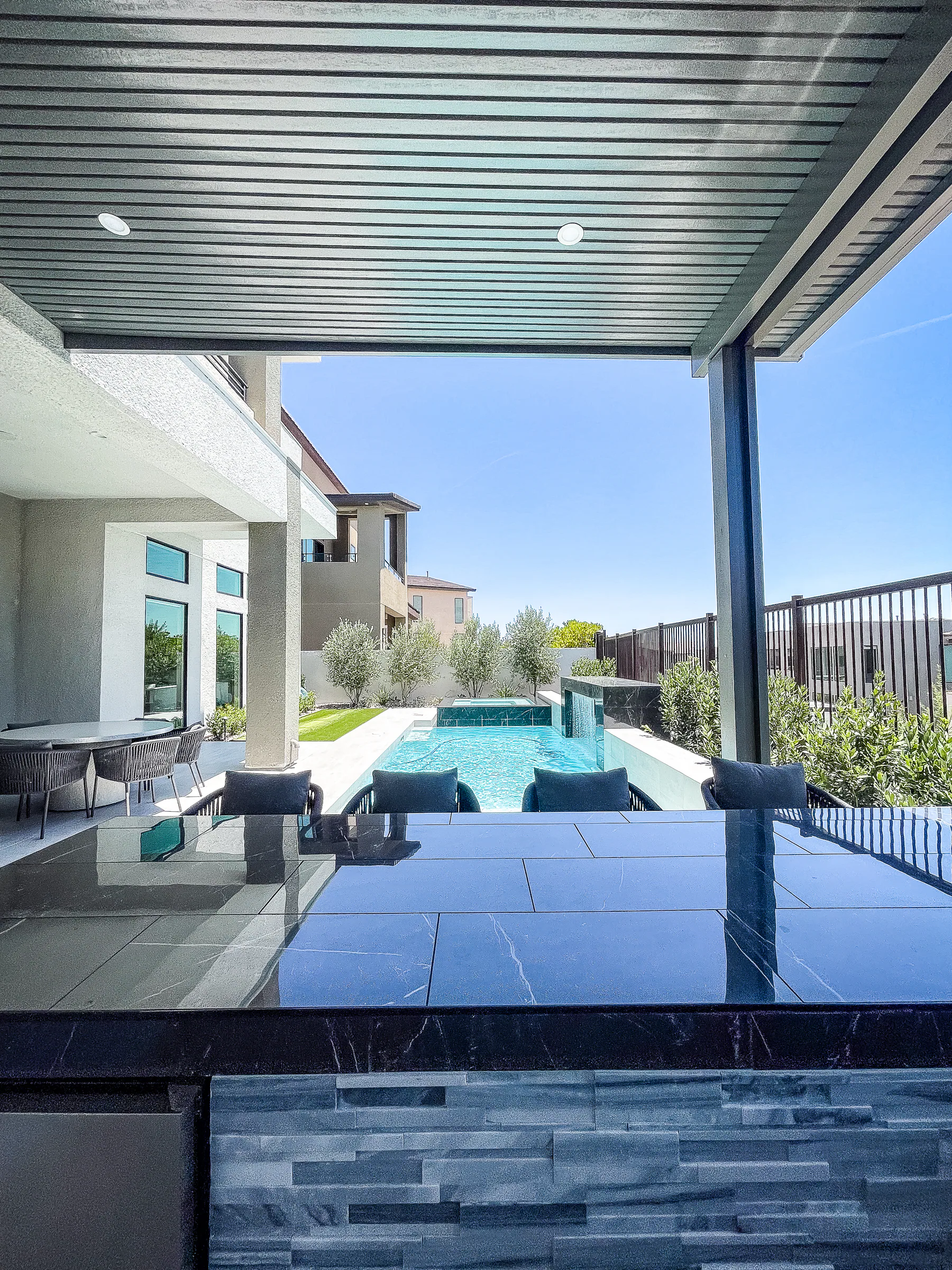 Castello finished pool and outdoor living project, view 6