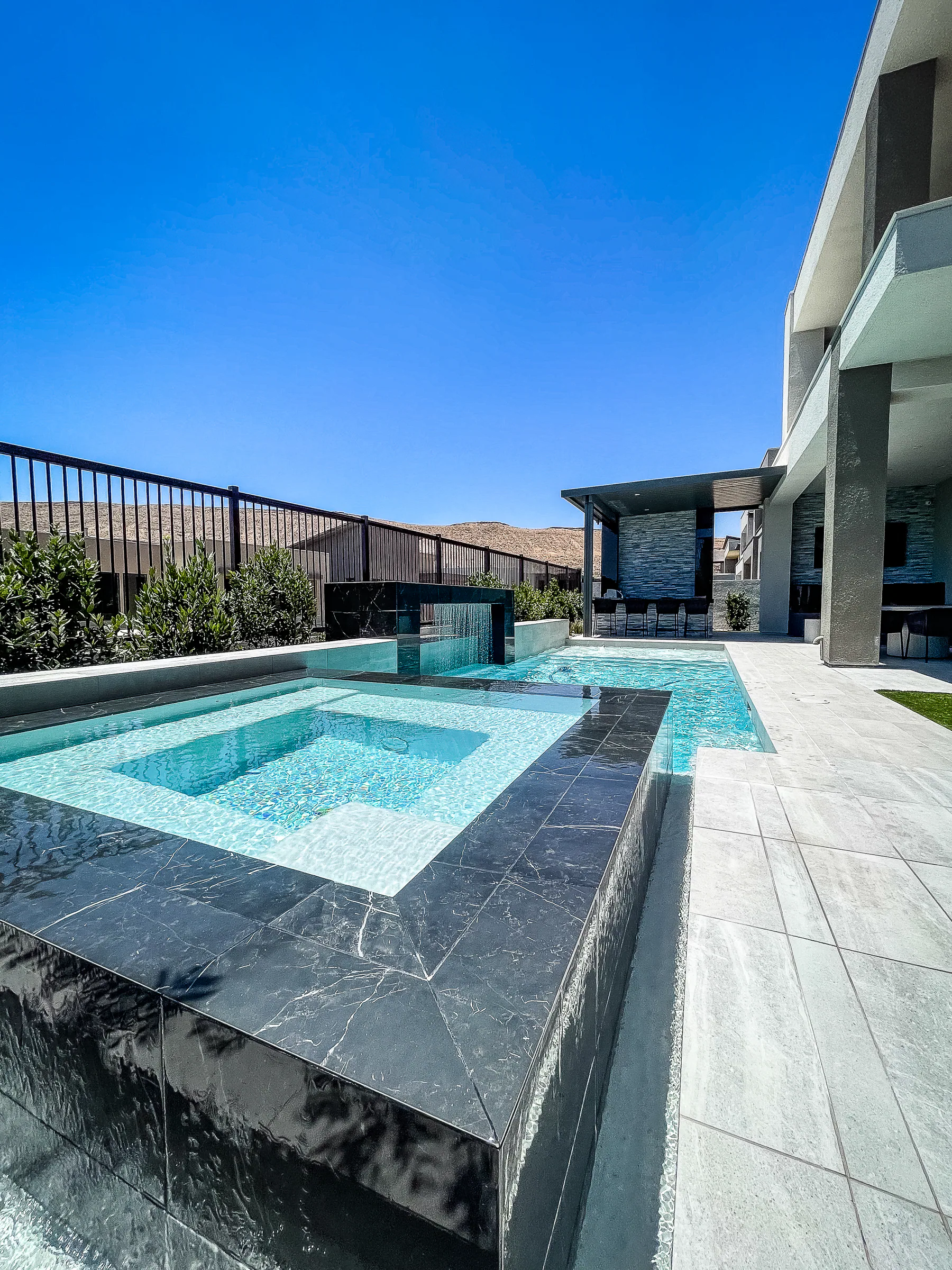 Castello finished pool and outdoor living project, view 8