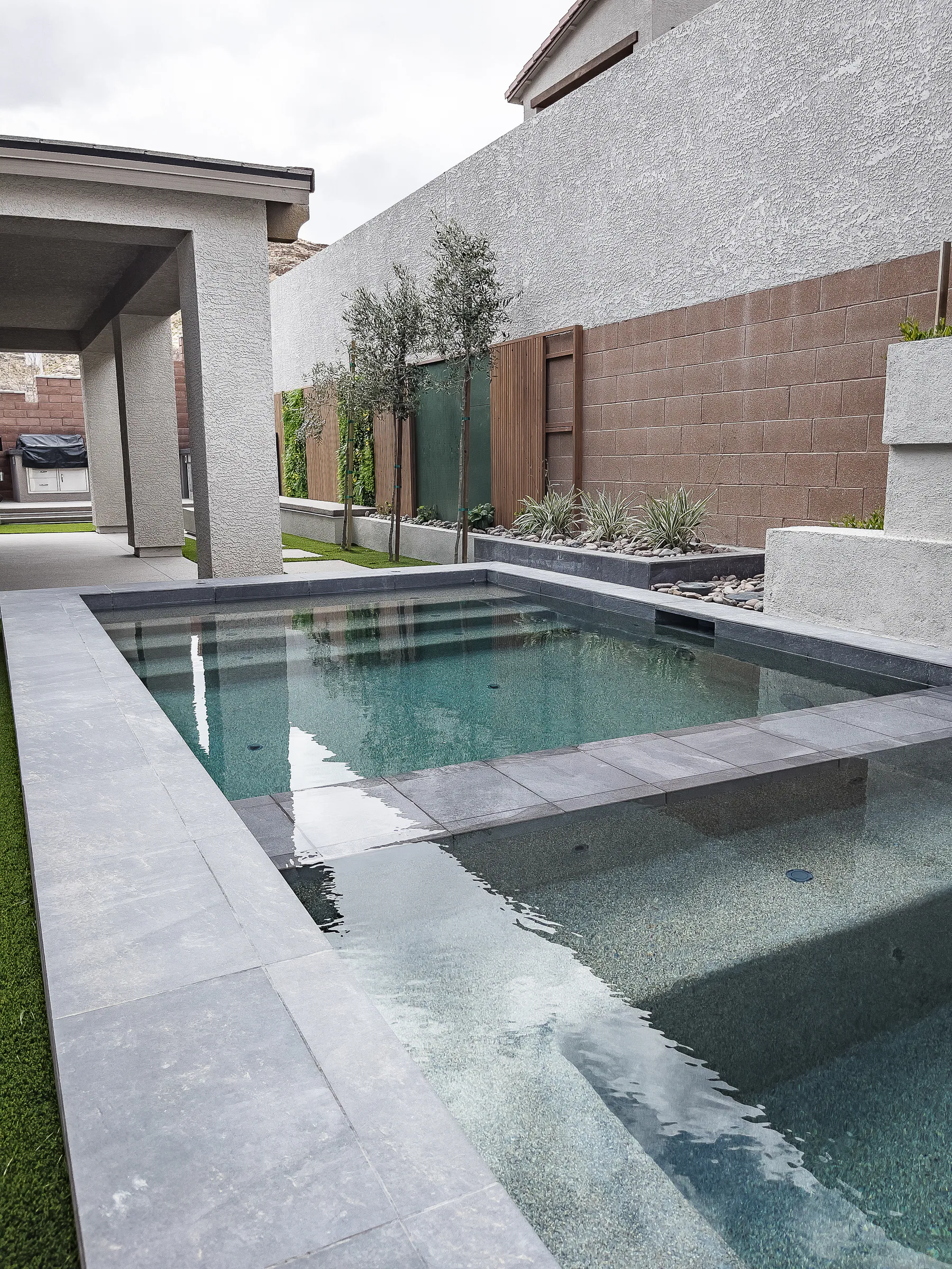 Gila finished pool and outdoor living project, view 2