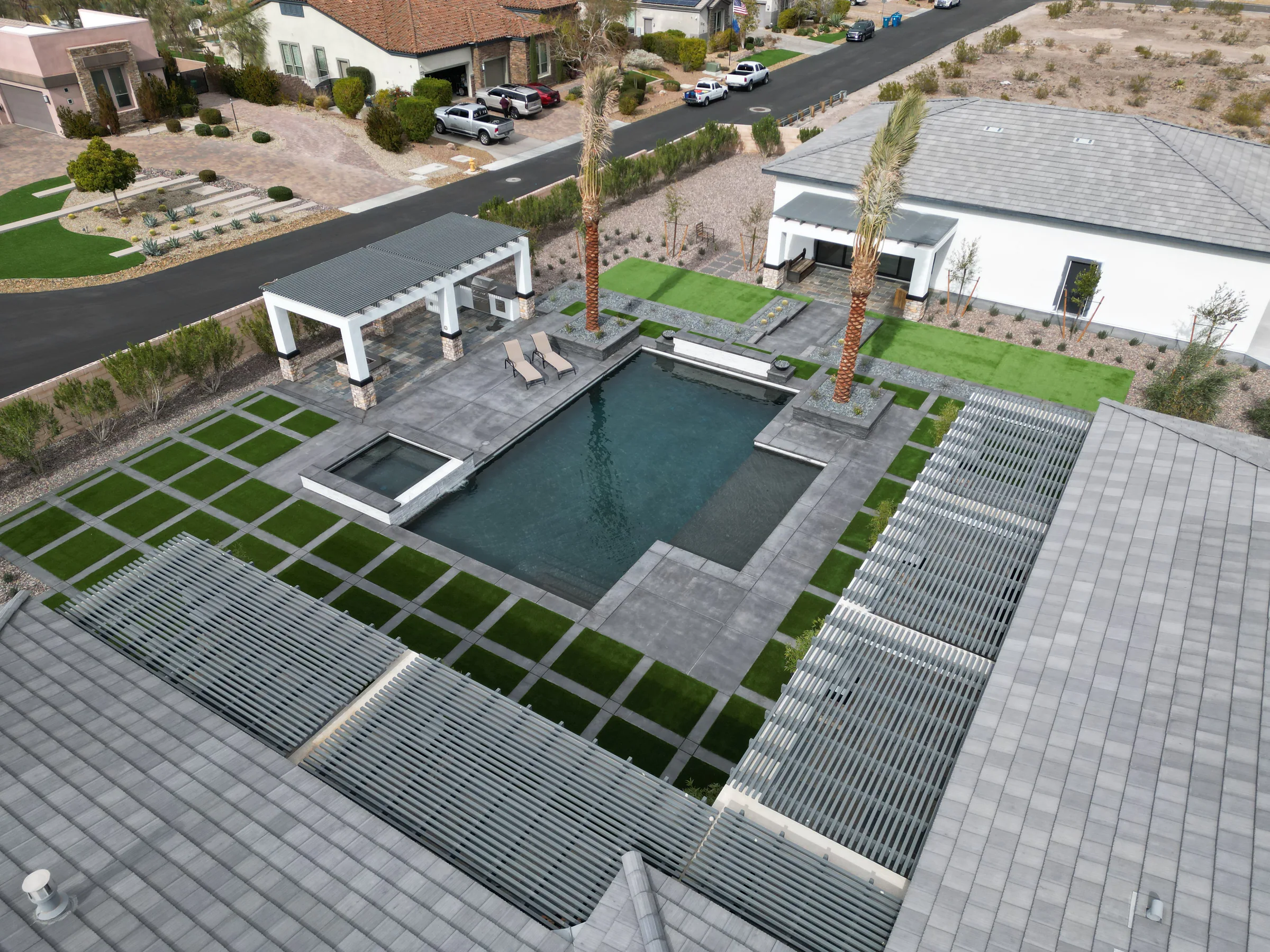 Knight finished pool and outdoor living project, view 2