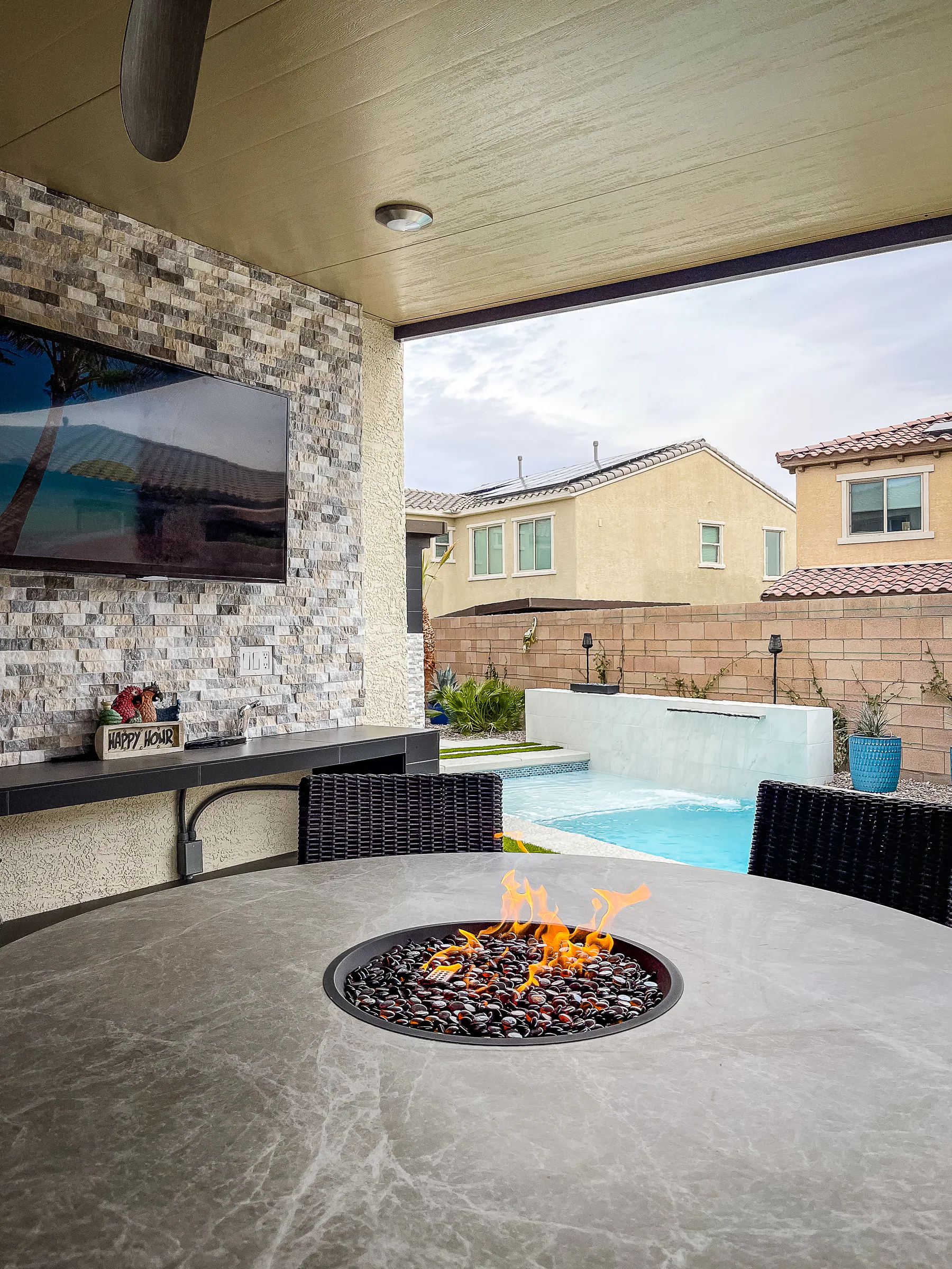 Kurtz finished pool and outdoor living project, view 6
