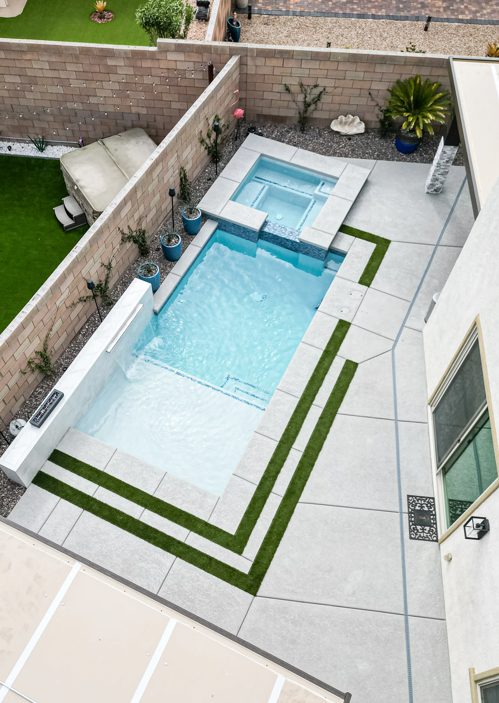 Kurtz finished pool and outdoor living project, view 2