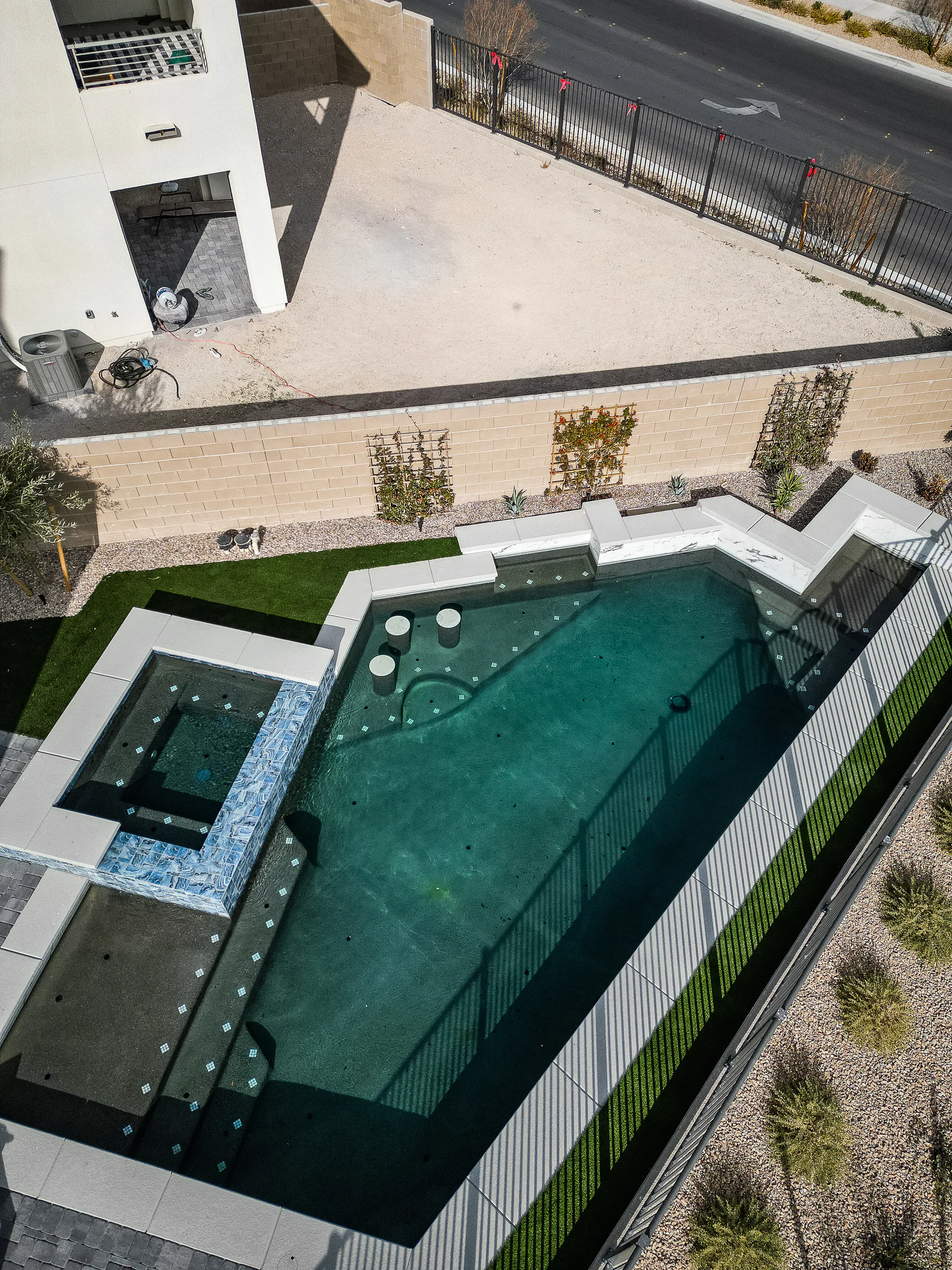 Shringo finished pool and outdoor living project, view 2