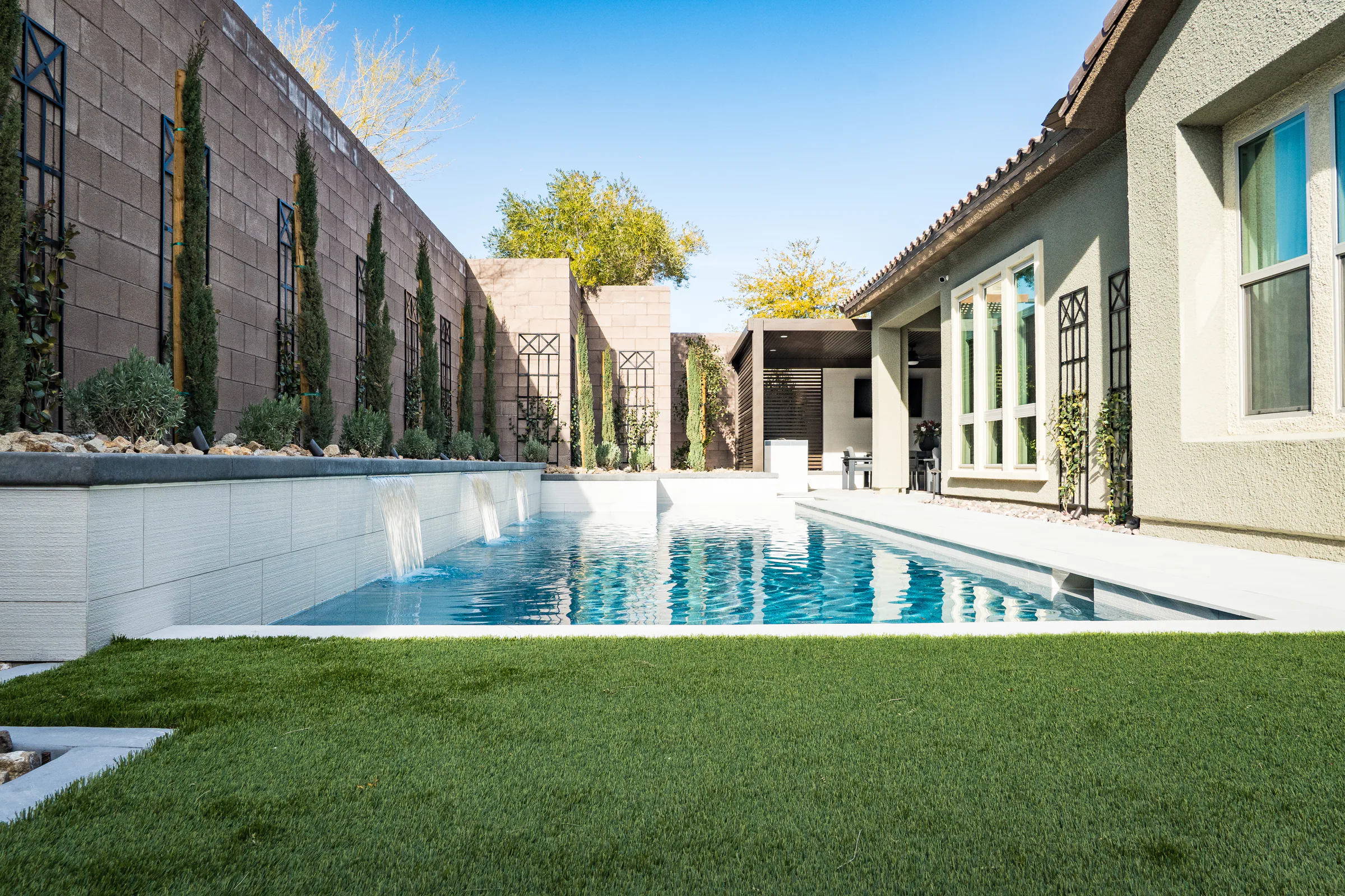 Zhang finished pool and outdoor living project, view 8